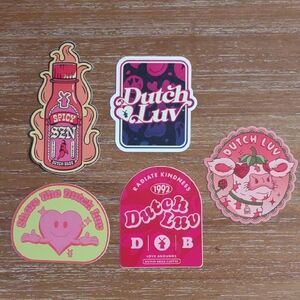Dutch Bros Vibrant Love Sticker Collection - Dutch Luv Stickers